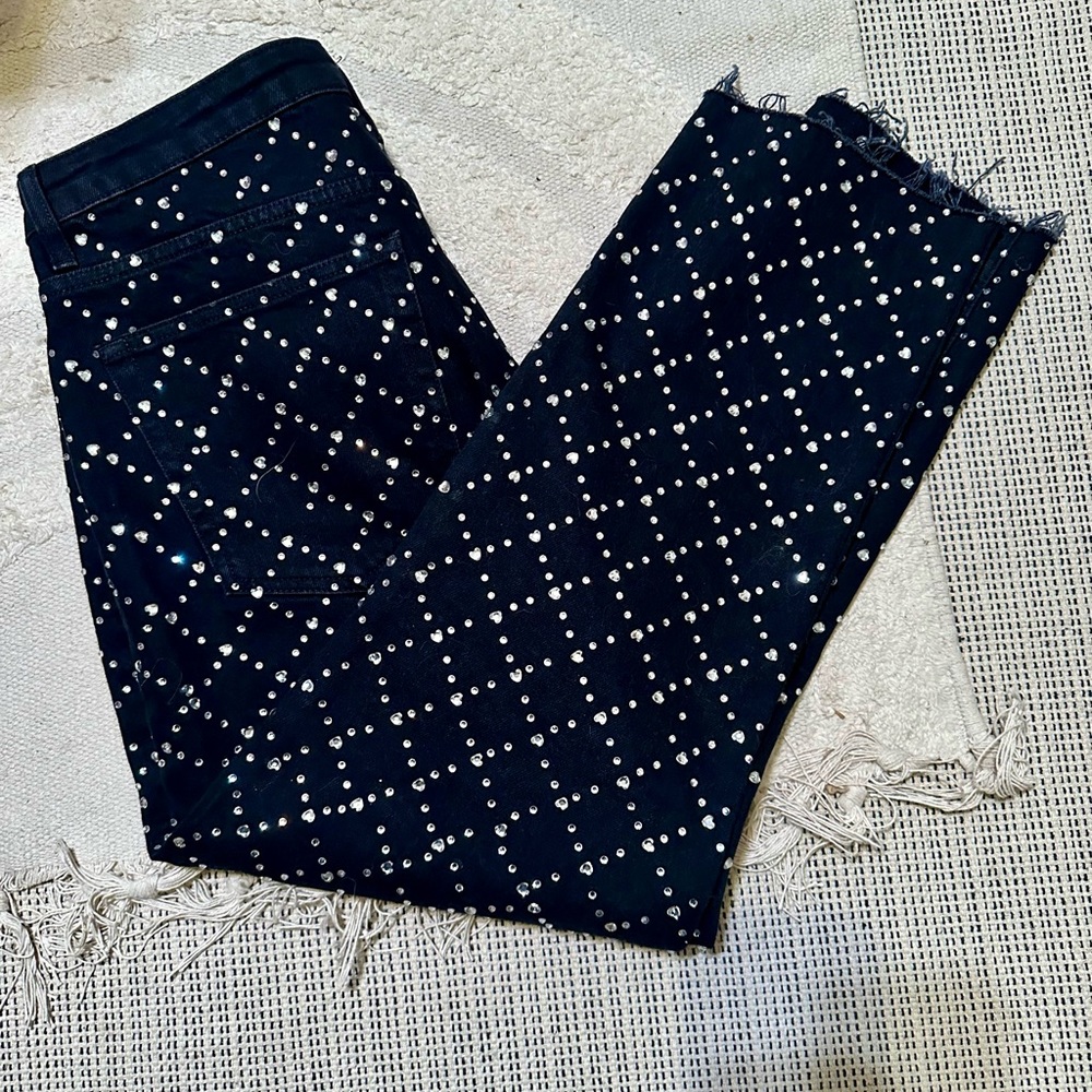 Topshop Strait Rhinestone Jeans - Picture 11 of 11